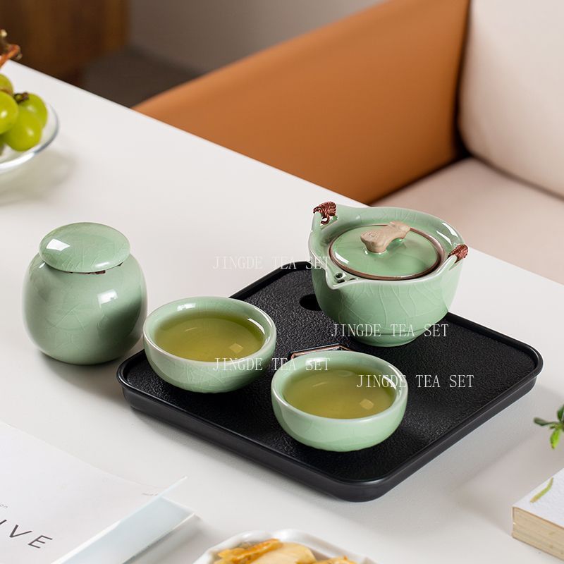 Celadon Crackle Glaze Travel T - Celadon Ceramic Cup recension och pris